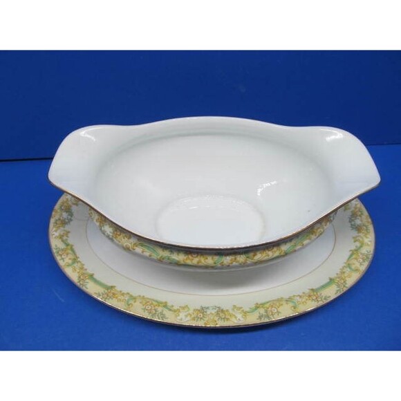 Noritake 587 Gramatan Gravy Boat With Attached Underplate In Very Good Condition - Picture 2 of 12